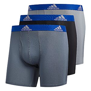 3-Pack adidas Men's Performance Boxer Brief Underwear (Onix Grey/Black/Collegiate Royal Blue) $17.37 ($5.80 each) + Free Shipping w/ Prime or on $25+