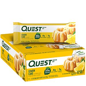 12-Count 2.12-Oz Quest Nutrition Protein Bars (Various Flavors) $15.79 w/ S&S + Free Shipping