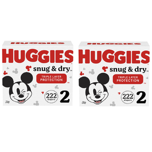 222-Count Huggies Snug & Dry Baby Diapers (Size 2) 2 for $66.66 ($33.33 each) w/ S&S & More + Free Shipping