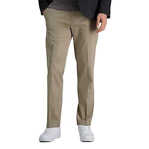 Haggar Men's Iron Free Premium Khaki Straight Fit Flat Front Flex Waist Casual Pant (Khaki) $24.99 & More + Free Shipping w/ Prime or on $35+