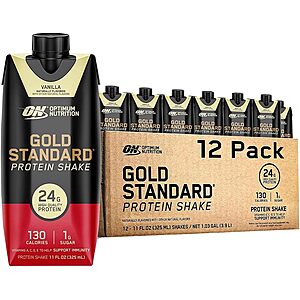 12-Count 11-Oz Optimum Nutrition Gold Standard Protein Shake (Vanilla) $14.65 w/ S&S + Free Shipping w/ Prime or on $35+