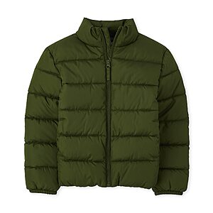 Prime Members: The Children's Place Boys' Medium Weight Wind & Water-Resistant Puffer Jacket (Dark Ivy or Black) $13.99 + Free Shipping