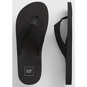 Gap Factory: Men's Vegan-Leather Flip Flops (Black) $6.59 + Free Shipping