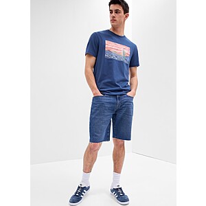Gap Factory: Men's 9" Straight Denim Shorts with Washwell (Dark Wash) $8.80 + Free Shipping