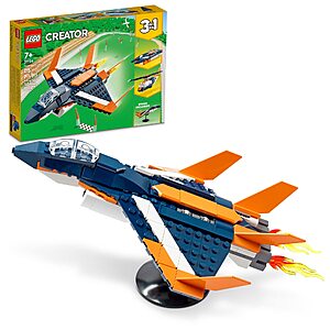 215-Piece LEGO Creator 3-in-1 Supersonic Jet Building Toy Set $16