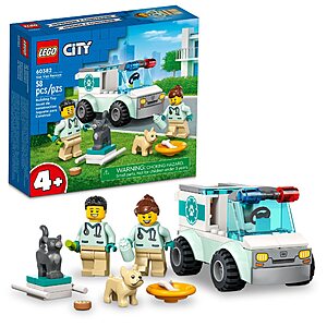 58-Piece LEGO City Vet Van Rescue Toy Animal Ambulance Set $7.99 + Free Shipping w/ Prime or on $35+