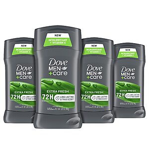 4-Pack 2.7-Oz Dove Men+Care Antiperspirant Deodorant (Citrus Fresh) $11.23 w/ S&S + Free Shipping w/ Prime or on $35+