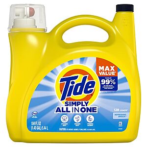 184-Oz Tide Simply Liquid Laundry Detergent + $2.20 Amazon Credit $13.25 w/ Subscribe & Save