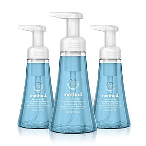 3-Pack 10-Oz Method Foaming Hand Soap (Sea Minerals) $9.98 w/ S&S+2.40 Promotional Credit + Free Shipping w/ Prime or on $35+