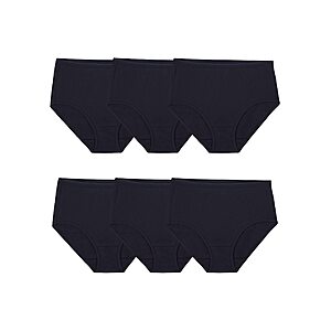 6-Pack Fruit of the Loom Women's Eversoft Cotton Underwear (Black, Various Sizes) $7.98 + Free Shipping w/ Prime or on $35+