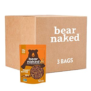 3-Pack 12-Oz Bear Naked Granola Cereal (Peanut Butter or Fruit and Nut Medley) $8.87 w/ S&S+ Free Shipping w/ Prime or on $35+
