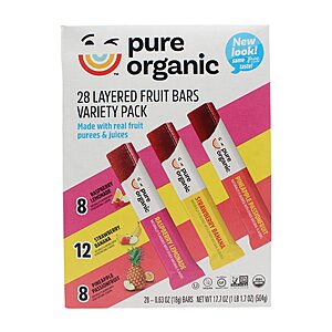 28-Count Pure Organic Layered Fruit Bars Variety Pack $11.99 + Free Shipping w/ Prime or on $35+