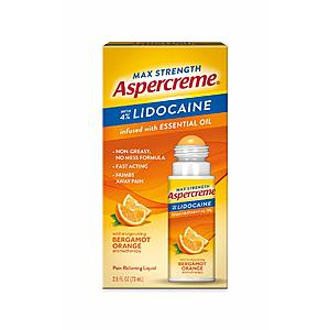 Aspercreme Essential Oils Lidocaine Pain Relief with Bergamot Orange, No Mess Applicator, 2.5 oz. $7.09