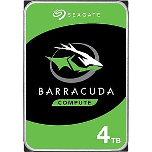 Seagate 4TB Hard Drive $59.99