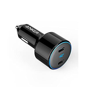 Anker USB C Car Charger, 50W 2-Port PIQ 3.0 Fast Charger Adapter, PowerDrive+ III Duo with Power Delivery $26.99