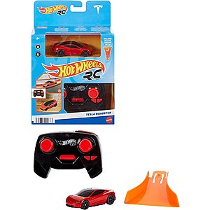 Hot Wheels 1:64 Scale Remote Control Tesla Roadster Vehicle $12.50 + Free Curbside Pickup