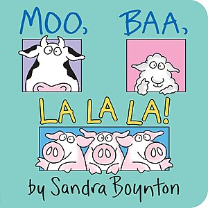 Moo, Baa, La La La! (Children's Board Book) $2.75