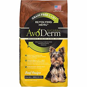 4-Lbs AvoDerm Natural Small Breed Revolving Menu Dry Dog Food $5.80 w/ S&S + Free S/H