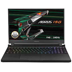 Gigabyte Aorus 15G Laptop: i7 10870H, 15.6" FHD 240HZ, 1TB SSD, 32GB DDR4, RTX 3080 + Bag $1869 after $200 Rebate + Free S/H