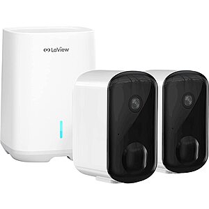 2-Pack LaView Wireless Outdoor Security Camera's (2K, IP66, Works w/ Alexa & Google) $80 + free s/h at Amazon