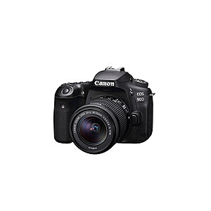 (refurb) Canon 90D DSLR Camera + 18-135mm Lens $1000 + free s/h & More (less w/ SD Cashback)