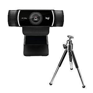 Logitech C922 Pro 1080p Webcam + Mini Tripod $50 + free s/h