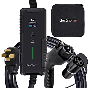 Deco Home Level 1/-2 32A 240V Portable EV Charger w/ Tesla Adapter & 20' Cable $119 + Free Shipping