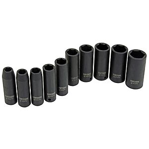 10-Piece Evolv 1/2" Drive Deep Impact Socket Set: Metric $12 or Inch $9 + Free Store Pickup (or + Ship)