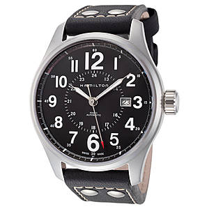 Hamilton Khaki Field Men's Automatic Watch (Black Dial) $370 + Free Shipping