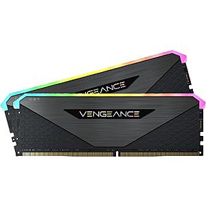 CORSAIR Vengeance RGB RT 32GB (2 x 16GB) 288-Pin DDR4 SDRAM DDR4 3600 (PC4 28800) AMD Optimized Desktop Memory   - $113.99 AC/FS