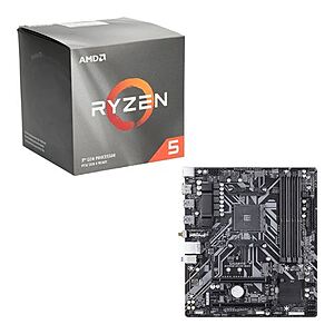 Microcenter In-Store Only - AMD Ryzen 5 3600 with Wraith Stealth Cooler, Gigabyte mATX B450M DS3H WiFi, CPU / Motherboard Combo - $129.99