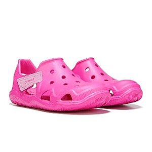 Crocs Kids' Swiftwater Wave Sandal Toddler/Preschool (Ocean Blue or Neon Magenta) $12.79 + Free S/H w/ Famous Footwear Rewards