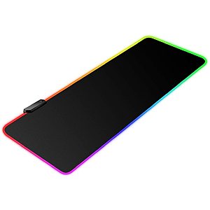 RGB Gaming Mouse Pad X Large, Black Extended LED Mouse Pad 30% Larger Size(31.5"×11.8") $10.79