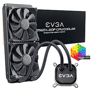 EVGA CLC 280mm Radiator CPU Liquid Cooling System $50 + Free Shipping