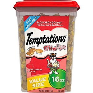 16-Oz Temptations Mixups Crunchy and Soft Cat Treats (Chicken, Liver, Beef) $3.95 w/ Subscribe & Save