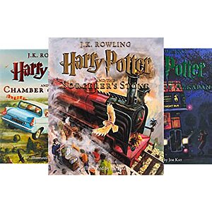 Buy 2 Get 1 Free: Harry Potter Illustrated Editions (Hardcover): Books 1-5 from 3 for $48 + Free Shipping